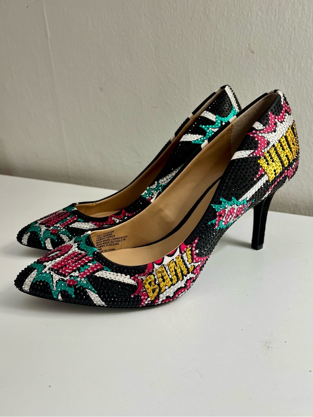 INC International Concepts Zitah Embellished Comic Book Pumps Size 6.5